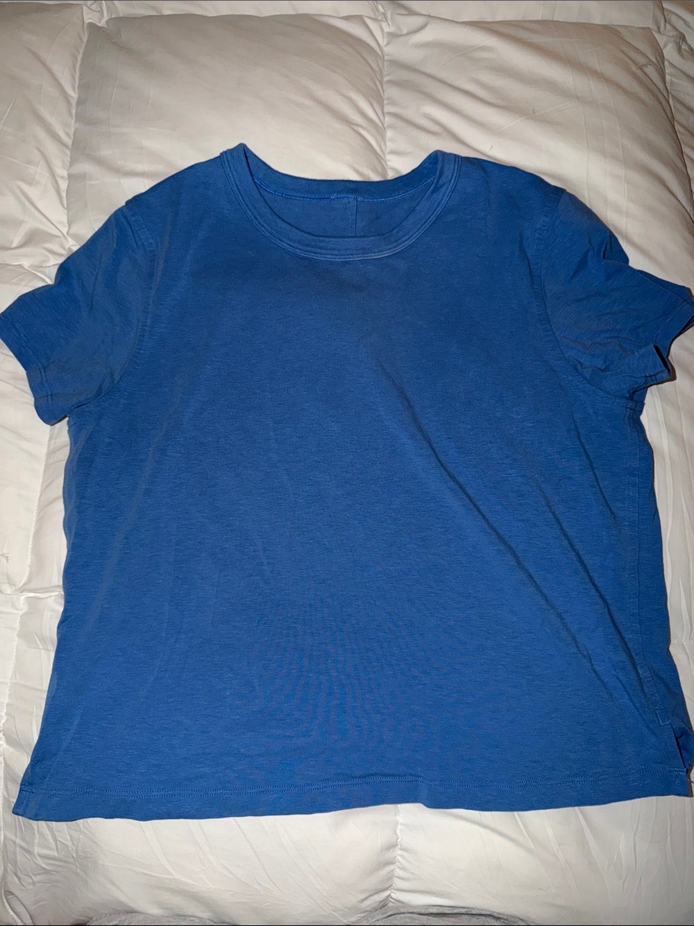 lululemon athletica straight hem crew neck Royal Blue Short Sleeve Tee